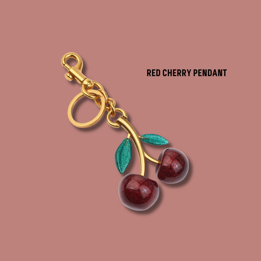 Red Cherry Pendant Bag Chain